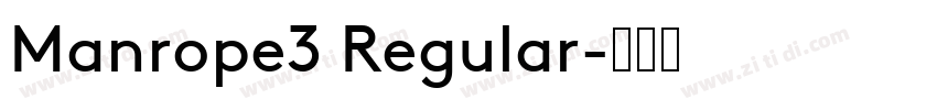 Manrope3 Regular字体转换